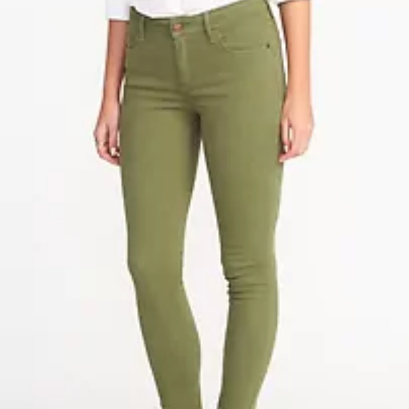 Old Navy Denim - Olive Green Old Navy Rockstar Skinny Jeans